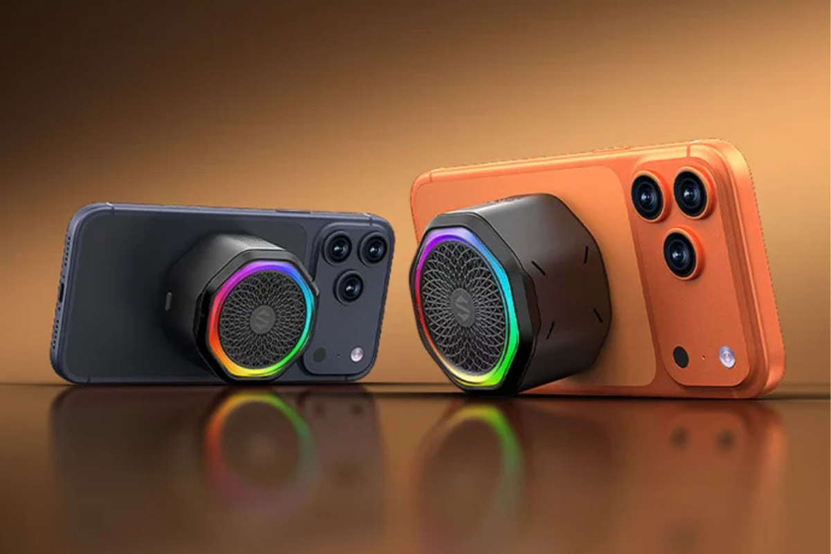 Black Shark, Black Shark Magnetic Bluetooth Speaker, iPhone, black shark magnetic bluetooth speaker, speaker magnetic, Black Shark Rilis Speaker Bluetooth Magnetik, Bisa Nempel di HP dan Ada Lampu RGB