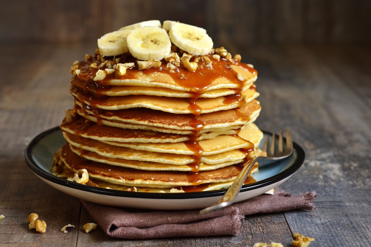 resep pancake teflon, resep pancake sederhana, camilan pisang, resep pancake pisang tanpa tepung, resep pancake teflon 3 bahan, Resep Pancake Pisang Tanpa Tepung dan Gula, Camilan Sehat untuk Anak