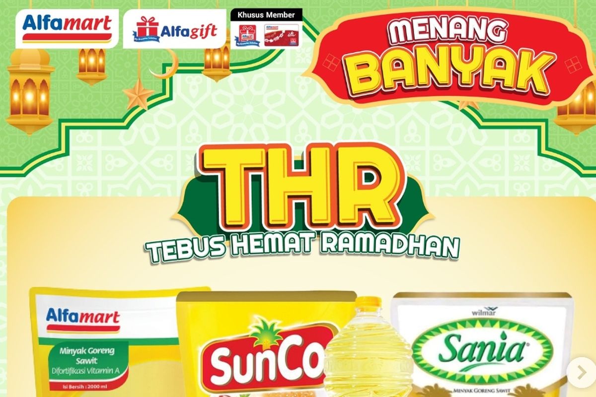 Alfamart, promo Alfamart, Promo Alfamart Hari Ini 4 Maret 2026, Banyak Promo Tebus Murah Produk Kebutuhan Ramadhan, 1. Tebus Murah Ramadhan Menang Banyak (hingga 5 Maret), 2. Minyak Goreng Hemat (hingga 5 Maret), 3. Promo Gantung (hingga 5 Maret), 4. Paling Murah Sejagat (hingga 5 Maret), 5. Promo Tebus Murah (hingga 15 Maret), 6. Tebus Hemat Ramadhan (hingga 5 Maret)