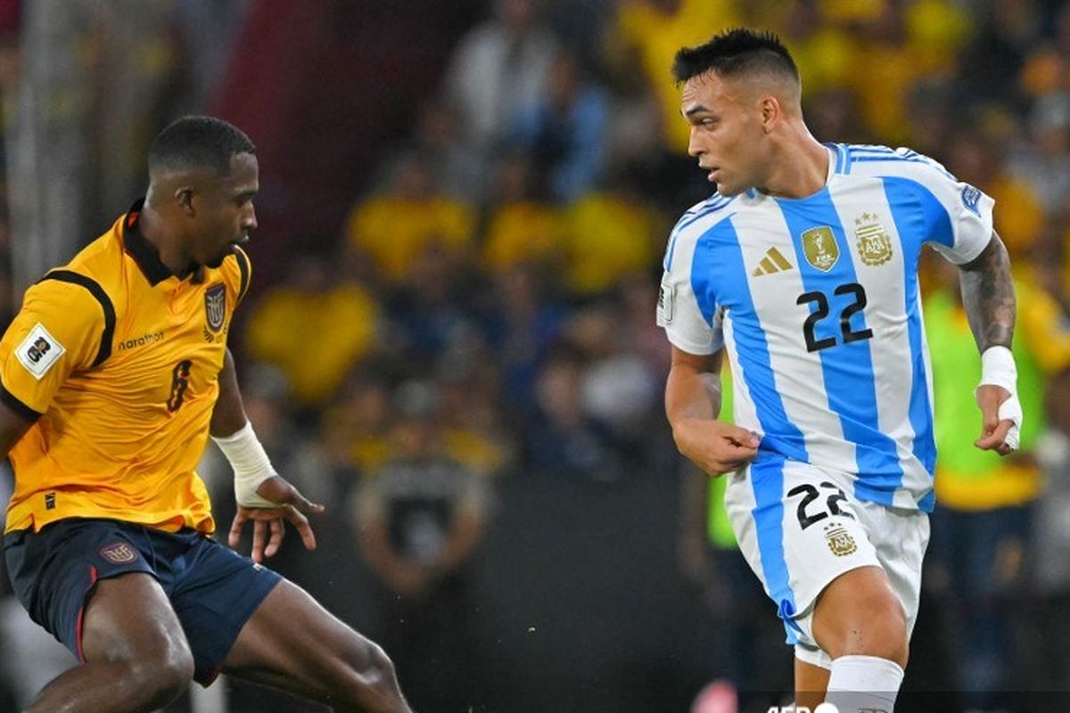 Ekuador, Argentina, Lionel Messi, Nicolas Otamendi, moises caicedo, Kualifikasi Piala Dunia, Ekuador vs Argentina, Hasil Ekuador vs Argentina, Kualifikasi Piala Dunia 2026, Kualifikasi Piala Dunia 2026 Zona Conmebol, Hasil Ekuador Vs Argentina 1-0: Tanpa Messi, 2 Kartu Merah, Tango Kalah