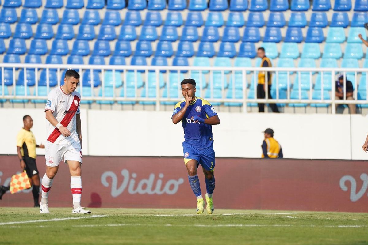 Arema FC, Persis Solo, Gabriel Silva, Hasil Arema FC Vs Persis Solo 2-0: Gabriel Silva Borong Dua Gol