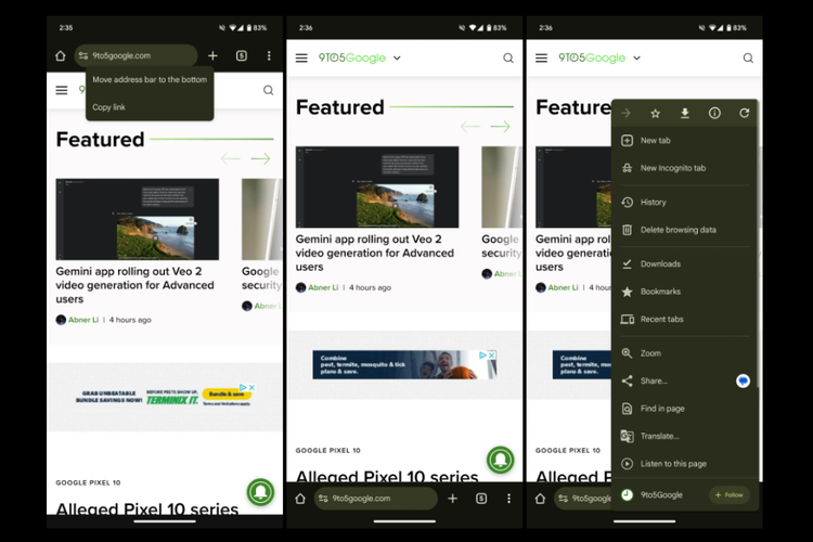 Google, Samsung, fitur browser di google chrome, Google Tiru Fitur Browser Samsung Ini untuk di Chrome