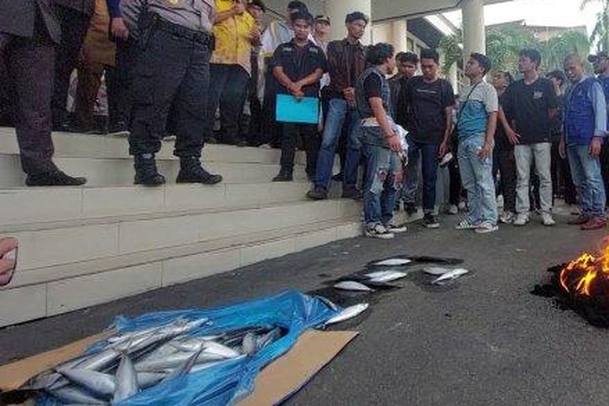 ikan impor, Ikan impor, berita kalbar, demo ikan impor, dprd kalbar, Ikan Impor Beredar di Masyarakat, Nelayan Demo DPRD Kalbar