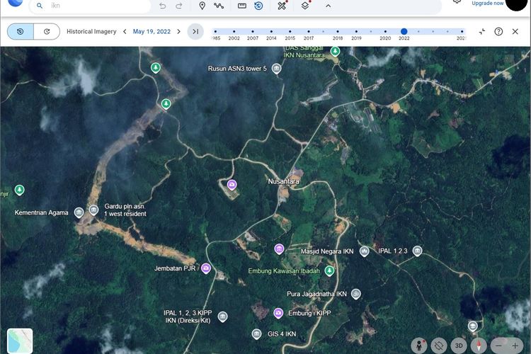 google earth, Google, Citra satelit, ibukota nusantara, Kondisi IKN Kini Bisa Dilihat di Google Earth, Begini Caranya