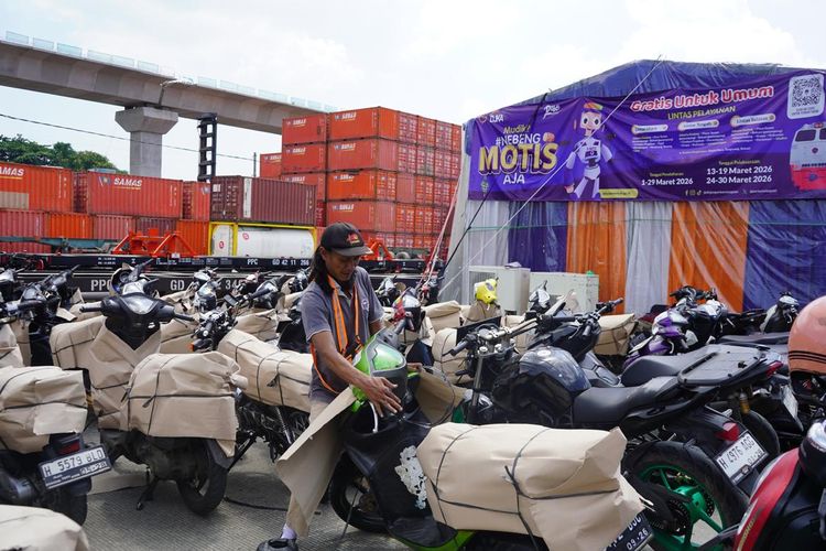 Kereta Api, Motis, roda dua, motor, Lebaran 2026, Kemenhub Sebut Angkutan Motor Gratis via Kereta Lampaui Target
