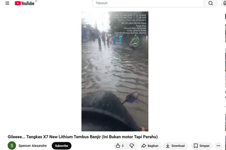 motor listrik, Motor Listrik Tangkas, Tangkas Motor Listrik, Ketangguhan Motor Listrik Ini Terbukti Saat Terobos Banjir