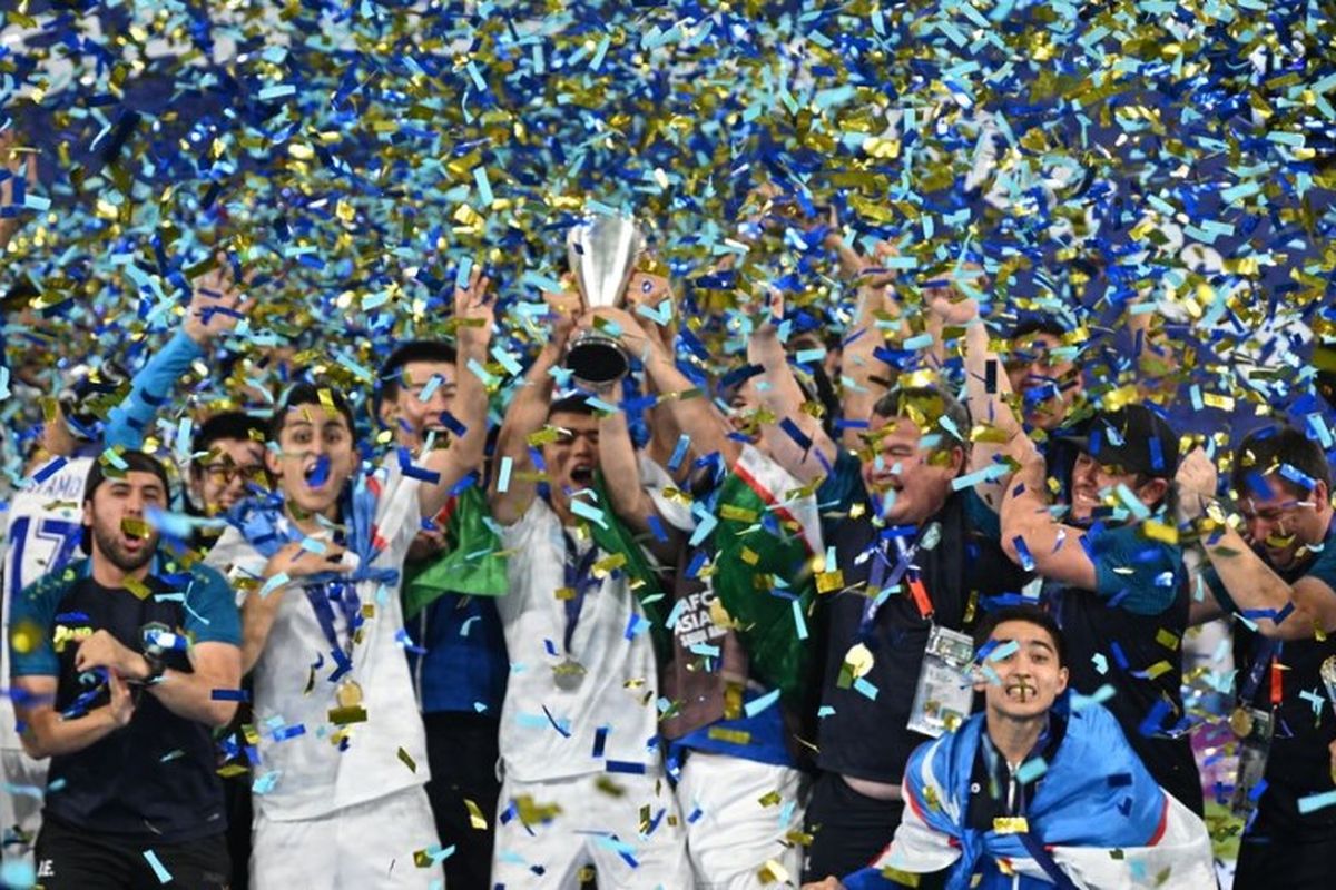 final Piala Asia U17, Uzbekistan vs Arab Saudi, uzbekistan vs arab saudi, Timnas Uzbekistan, final piala asia u17, Hasil Final Piala Asia U17, Hasil Final Piala Asia U17 Uzbekistan Vs Arab Saudi 2-0, Juara dengan 9 Pemain