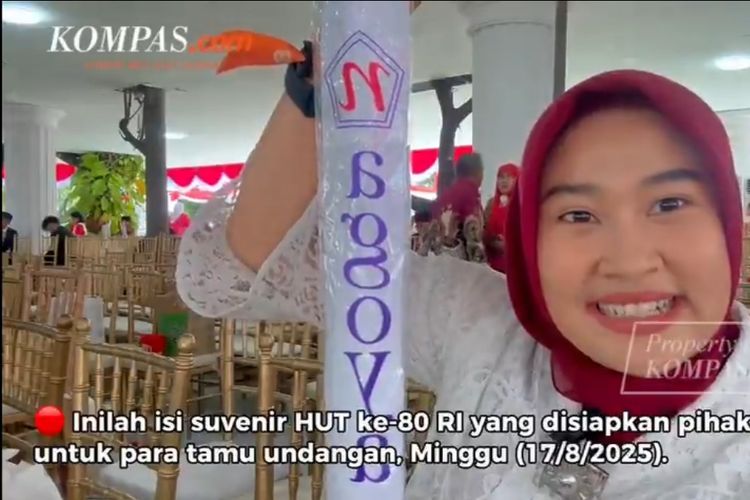 perayaan HUT RI, 17 Agustus 2025, hut ke 80 ri, perayaan HUT ke-80 RI, suvenir hut ke-80 ri, 11 Suvenir Eksklusif dari Istana Merdeka Saat HUT ke-80 RI, Ada Buku Prabowo, 1. Topi “RI-80”, 2. Kaos hitam putih, 3. Tumbler, 4. Pouch kanvas, 5. Kipas batik, 6. Majalah "Peristiwa Sekitar Proklamasi", 7. Handuk kecil, 9. Majalah Kerja Presiden Prabowo, 10. Buku foto “Rekam Jejak Sang Patriot”, 11. Payung