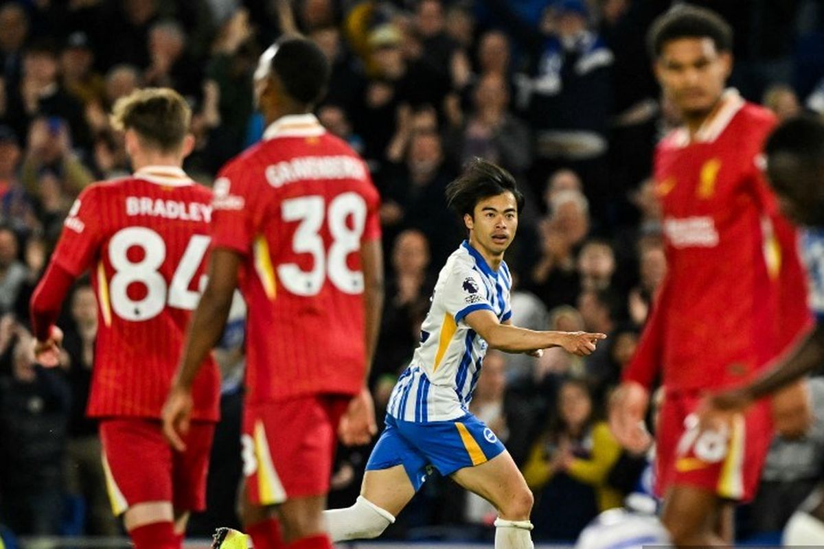 Liverpool, Liga Inggris, Brighton, Brighton Vs Liverpool, liverpool, hasil Brighton Vs Liverpool, Brighton Vs Liverpool: Mo Salah Kapten, The Reds Tumbang 2-3