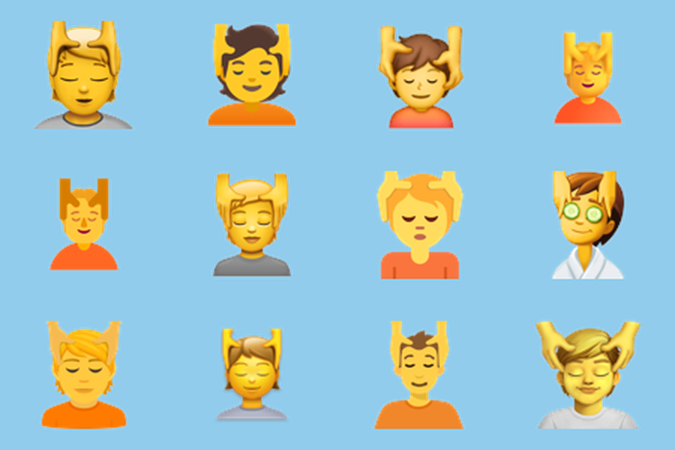emoji, 10 Emoji Ini Sering Disalahartikan, Berikut Makna Sebenarnya, Emoji cat kuku (Nail Polish), Emoji angin berhembus (Dashing Away), Wajah terbalik (Upside-down Face), Wajah Menahan (Persevering Face), Wanita dengan tangan ke samping (Woman Tipping Hand), Wajah garis putus-putus (Dotted Line Face), Uang dengan sayap (Money with Wings), Wajah mengantuk (Sleepy), Wajah ketakutan (Fearful Face), Orang dipijat (Person Getting Massage)
