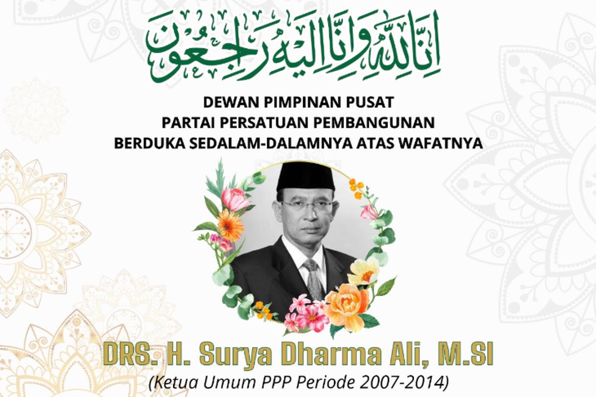 Suryadharma Ali, Jakarta Selatan, Suryadharma Ali Dimakamkan, jakarta selatan, eks menag suryadharma ali, Eks Menag Suryadharma Ali Tutup Usia, PPP Sampaikan Duka Mendalam