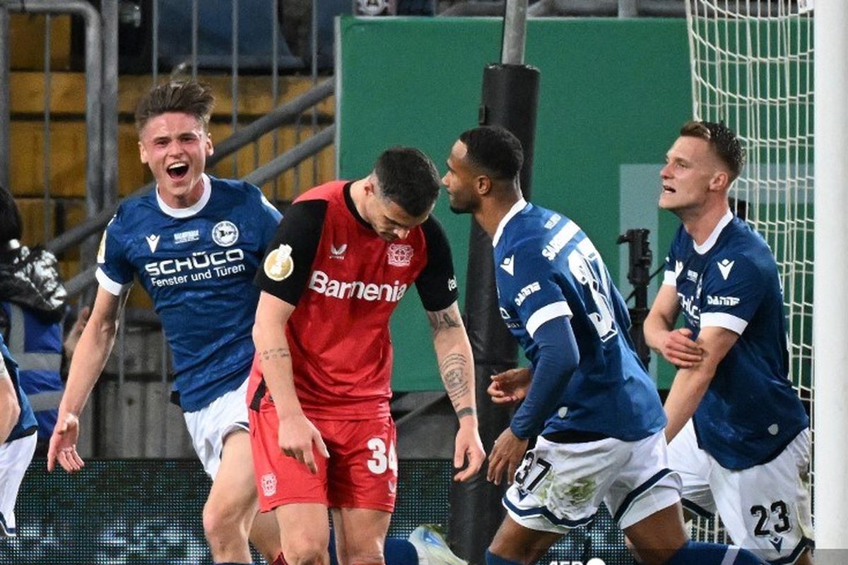 Bielefeld, Leverkusen, Piala Jerman, Bielefeld vs Leverkusen, DFB Pokal, Arminia Bielefeld vs Leverkusen, Leverkusen Gagal ke Final Piala Jerman, Dikejutkan Tim Divisi Tiga