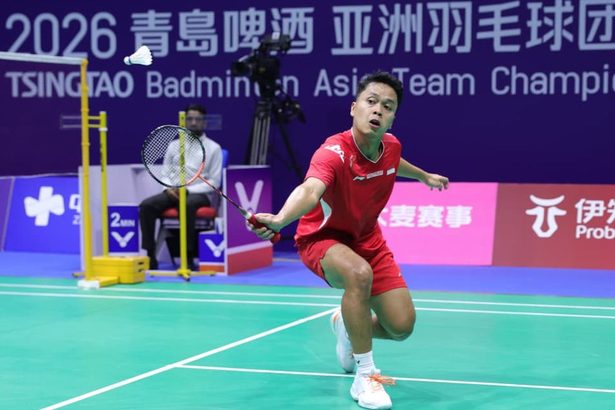 Prahdiska Bagas Shujiwo, Anthony Sinisuka Ginting, Anthony Ginting, Kejuaraan Beregu Asia, Myanmar, Indonesia Vs Myanmar 2-0 di Kejuaraan Beregu Asia, Ginting Menang Mudah
