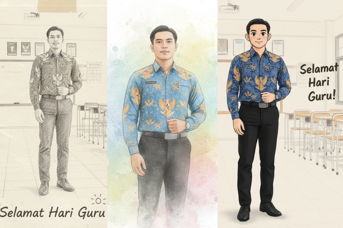 Gemini AI, Hari Guru, prompt Gemini AI, prompt gemini AI, edit foto gemini ai, poster hari guru nasional 2025, 10 Prompt Gemini AI Hari Guru 2025, Ubah Foto Biasa Jadi Poster Keren