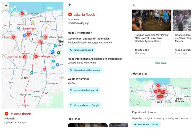 banjir Jakarta, pantau banjir Jakarta, Google Maps, Banjir Jakarta, Pantau banjir Jakarta, Cara pantau banjir Jakarta, 3 cara pantau banjir jakarta, 3 Cara Pantau Banjir Jakarta Secara Online dan Realtime