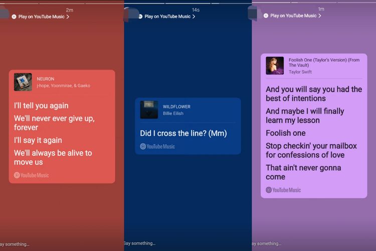 YouTube Music, lirik, lyrics sharing, Spotify, fitur baru, YouTube, Lirik, Fitur baru, Lirik Lagu YouTube Music Kini Bisa Dibagikan ke Medsos, Sudah Ada di Indonesia