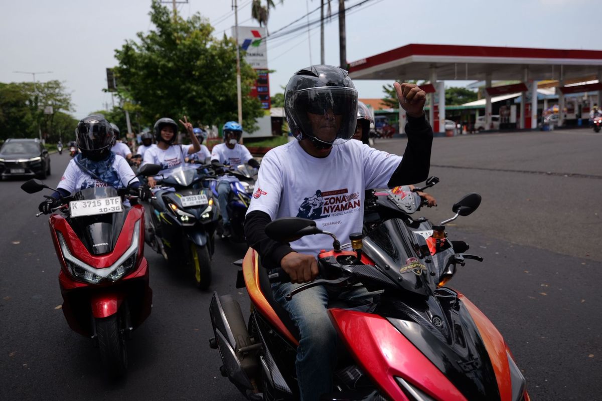 pelumas, motor matik, Federal Oil, komunitas motor, Motor Matic, city ride, Keseruan City Ride dan Edukasi Pelumas di Acara Zona Nyaman Semarang