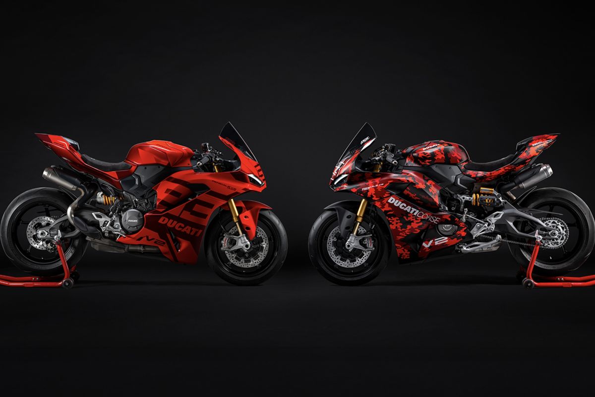Ducati, Marc Marquez, sepeda motor, francesco bagnaia, ducati, ducati panigale, Ducati Panigale V2, Ducati Rilis Panigale V2 Edisi Khusus Marquez dan Bagnaia