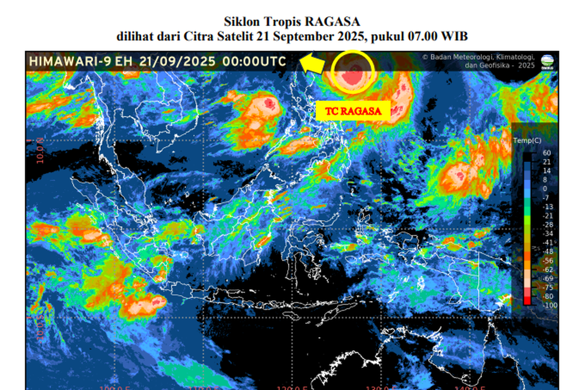 bibit siklon tropis 92W, Bibit Siklon Tropis 98B, bmkg peringatan cuaca ekstrem, Siklon Ragasa 2025, hujan lebat Kalimantan September 2025, gelombang tinggi Sangihe Talaud, prakiraan cuaca BMKG 22 September 2025, dampak siklon tropis Indonesia, Siklon Ragasa Ancam Wilayah Indonesia, BMKG Warning Cuaca Ekstrem, Siklon Tropis Ragasa: kekuatan setara angin 185 km/jam, Dua bibit siklon lain ikut terpantau, Dampak ke Indonesia: hujan lebat dan gelombang tinggi, Kenapa warga harus waspada?