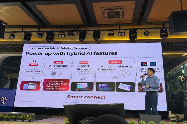 Lenovo, Lenovo Yoga Tab, 7 Fitur Unggulan Lenovo Yoga Tab di Indonesia, Tablet dengan AI, 1. Layar 3,2K, akurasi warna tinggi, 2. Desain tipis dan ringan, 3. Chipset Snapdragon 8 gen 3 dengan AI on-device, 4. Baterai silicon carbon berkapasitas besar , 5. Audio premium dengan Dolby Atmos, 6. Stylus dan keyboard bawaan, 7. Fitur AI lengkap