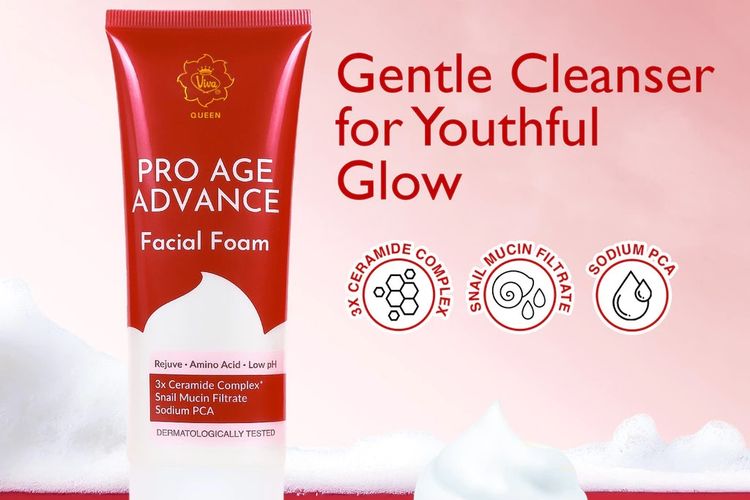 8 Rekomendasi Facial Wash Low pH untuk Menjaga Skin Barrier, 1. Viva Queen Pro-Age Advance Facial Foam/White Advance Facial Foam, 2. COSRX Low pH Good Morning Cleanser, 3. Wardah Cica + Aloe Low pH Hydramild Facial Wash, 4. Senka Perfect Whip Low pH Calming Cica, 5. LABORE GentleBiome Mild Cleanser, 6. Facetology Triple Care Facial Gel Cleanser, 7. The Originote Low pH Cicamide Facial Cleanser, 8. Glad2Glow Low pH 5.5 Gentle Facial Wash