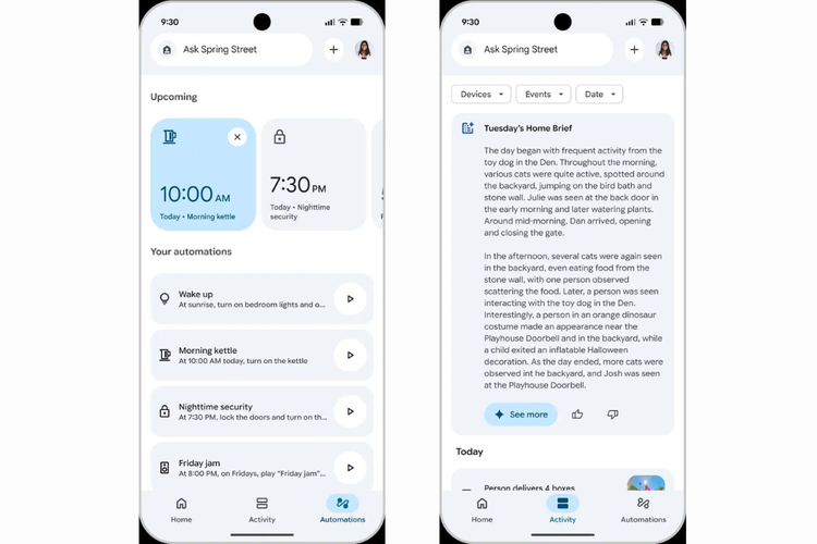 Google, gemini, smart home, google home, asisten suara, kamera pintar AI, aplikasi Google Home, AI Gemini Hadir di Google Home, Gantikan Peran Google Assistant, Kemampuan Gemini di Google Home , Gemini Live bisa diajak bikin menu makanan, AI kamera yang informatif, Desain baru aplikasi Google Home