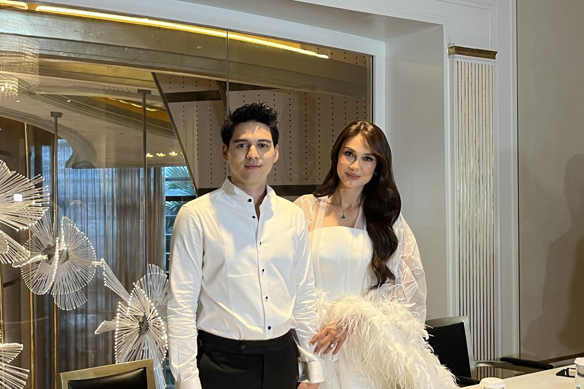 Luna Maya, Maxime Bouttier, resepsi pernikahan, Jakarta, Luna Maya Sapa 800 Tamu Secara Langsung di Resepsi Pernikahan Jakarta