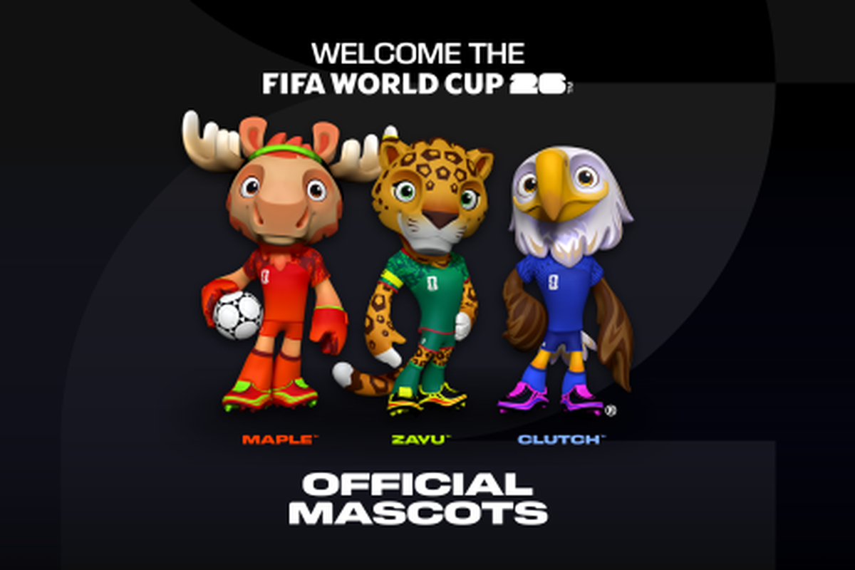 clutch, jadwal Piala Dunia, Maskot Piala Dunia, Maskot, FIFA, Piala dunia 2026, Zayu, Maple, FIFA Perkenalkan Maskot Piala Dunia 2026: Clutch, Zayu, dan Maple