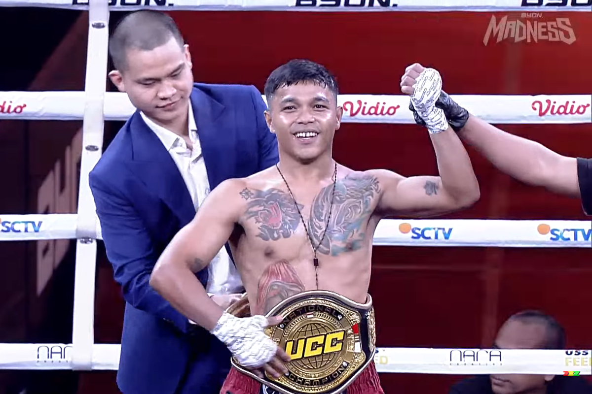 Tinju, boxing, Byon Combat, cellos, byon, rexi akbar, aser kewas, Byon Madness: Aser Kewas Menangkan Sabuk UCC National Title