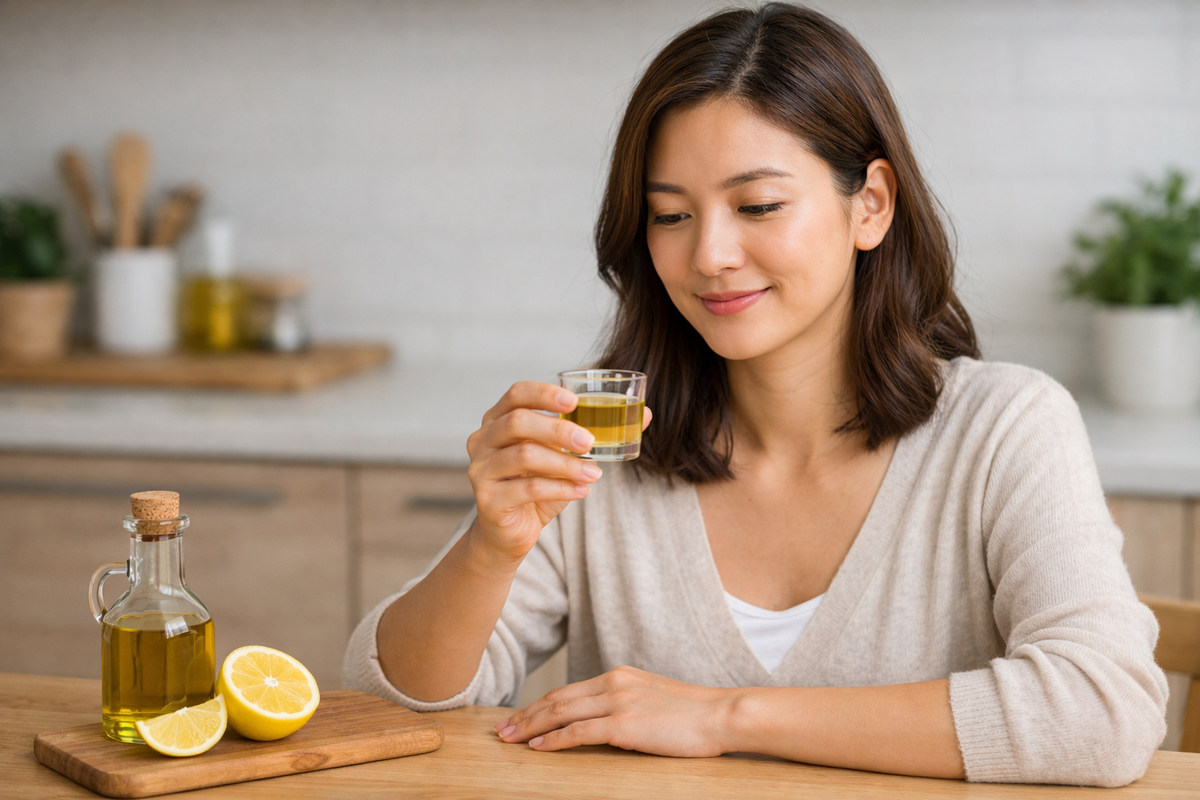 lemon dan minyak zaitun, Viral Minum Lemon dan Minyak Zaitun, Ini Cara Konsumsi yang Benar Menurut Dokter, Boleh dikonsumsi, tetapi harus dalam jumlah wajar, Perhatikan kondisi tubuh, tidak semua orang cocok, Manfaat ada, tetapi tidak bekerja instan, Kulit sehat tidak cukup dari satu kebiasaan, Tetap perlu gaya hidup sehat secara menyeluruh
