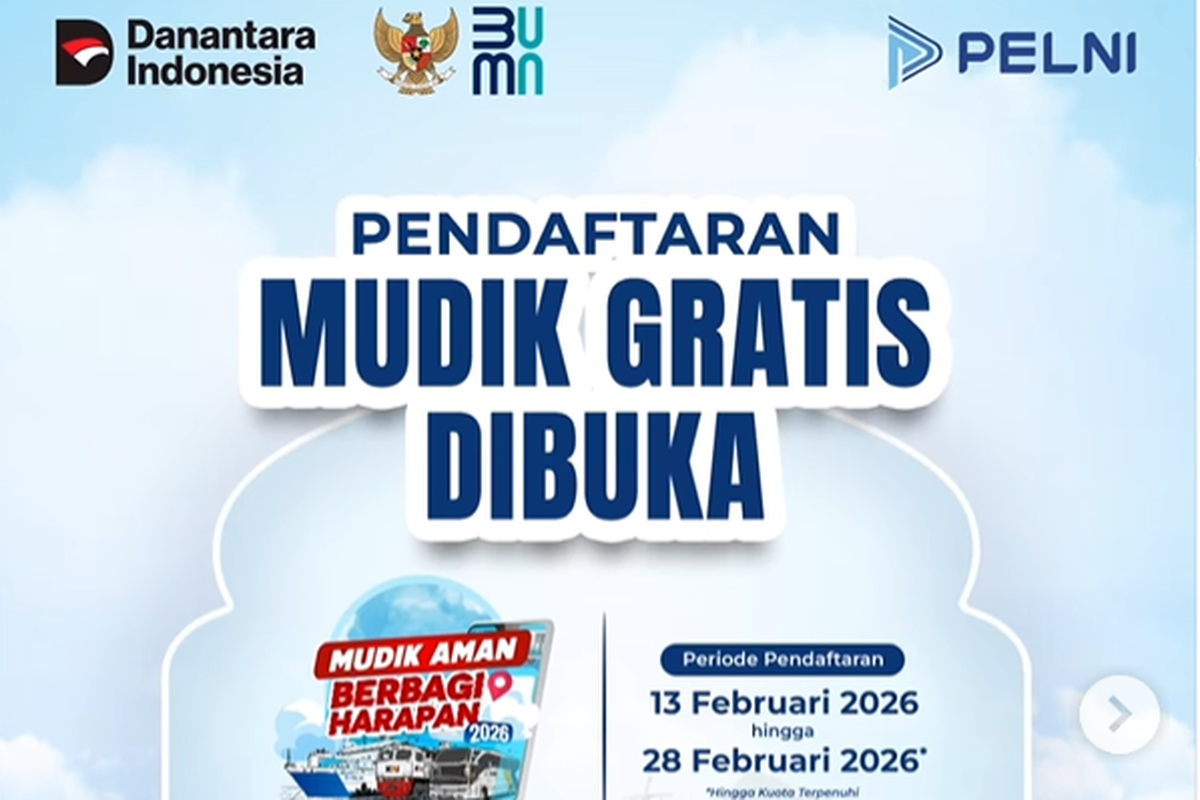 Mudik Gratis PT Pelni 2026 Dibuka untuk 800 Tiket Terbatas: Cek Cara Daftar dan Syaratnya