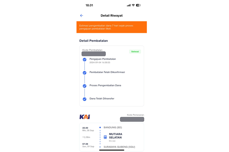KAI Access, cara batalkan tiket kereta, aplikasi kai access, Cara membatalkan tiket KA lewat Access by KAI, Cara Batalkan Tiket Kereta Api di Aplikasi KAI Access, Praktis dan Cepat