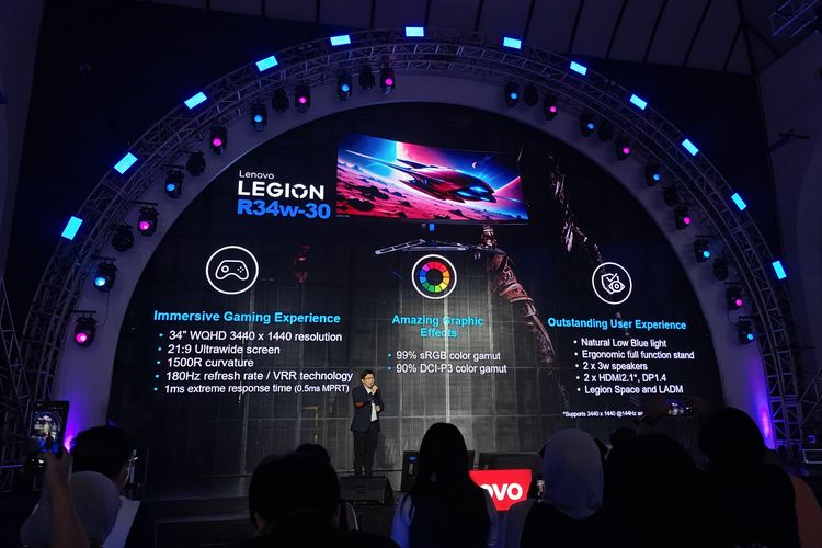 Lenovo, Monitor, Monitor Gaming, Lenovo Legion Pro 34 WD-10, Lenovo Legion R34w-30, Lenovo Rilis Dua Monitor Gaming 