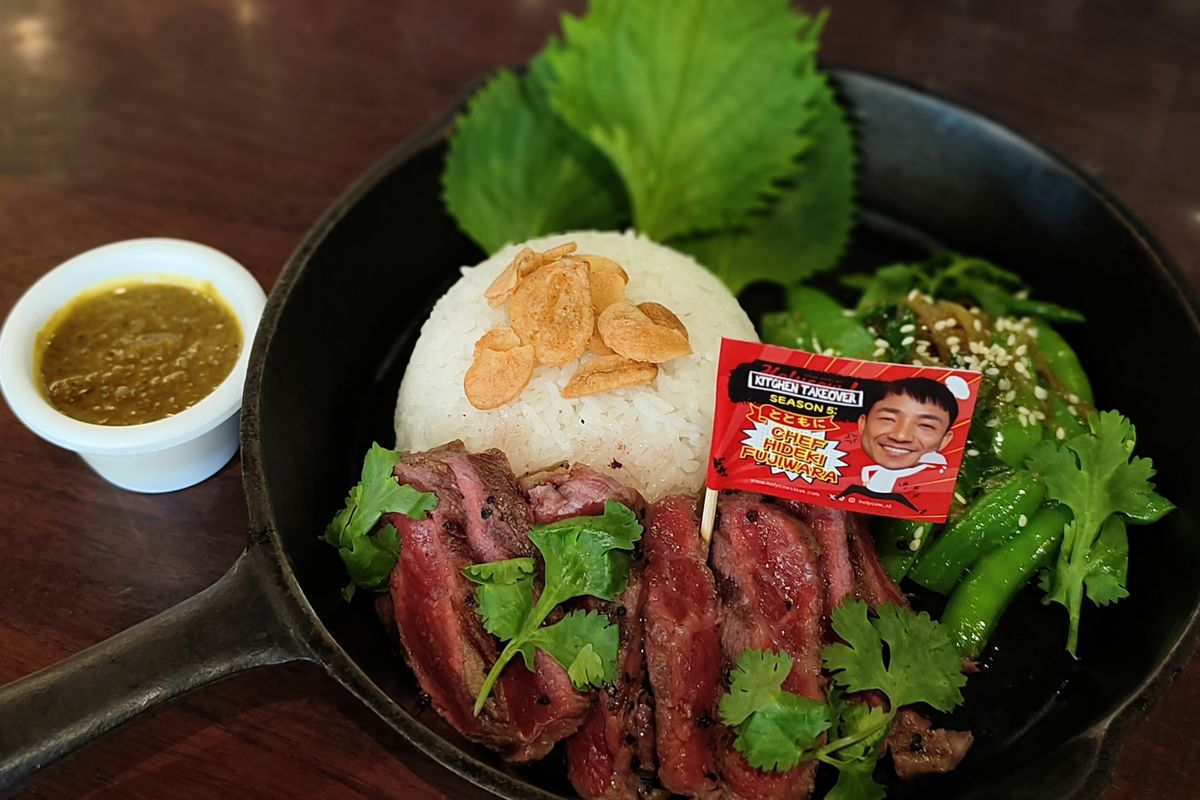 steak hotel by holycow, menu baru steak hotel by holycow, steak pakai nasi, steak hotel by holycow menu baru, chef Hideki Fujiwara, Gerai Steak Ini Hadirkan Pengalaman Makan Steak Wagyu Pakai Nasi ala Jepang