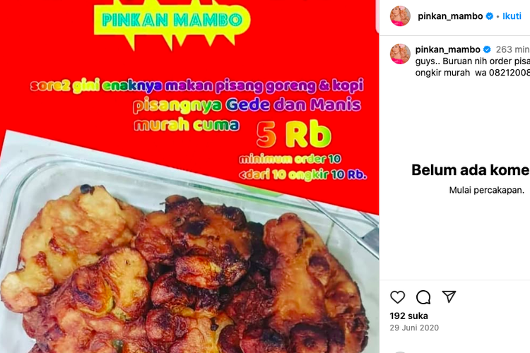 Pinkan Mambo, Pisang goreng, pisang goreng, katering, donat pinkan mambo, Pinkan Mambo menjual donat, Selain Donat, Ini Makanan Lain yang Pernah Dijual Pinkan Mambo