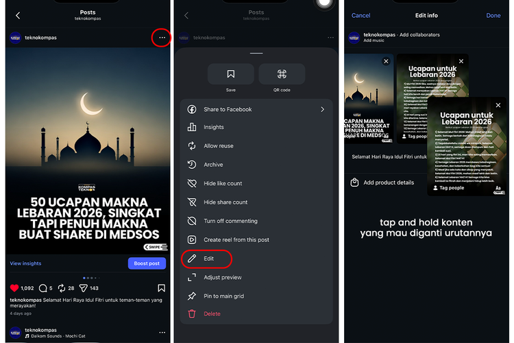 Instagram, Android, Instagram Rilis Fitur Edit Urutan Carousel, Bisa Diubah setelah Upload