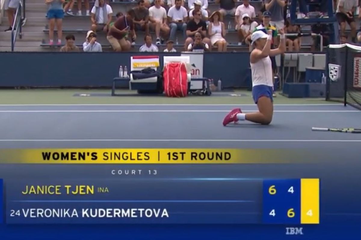 Tenis, Grand Slam, Janice Tjen, US Open 2025, Janice Tjen Cetak Sejarah di US Open 2025, Kini Tantang Emma Raducanu