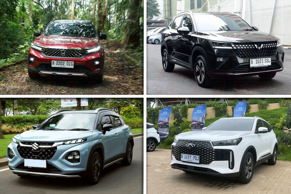 LSUV, mesin, Honda WR-V, Wuling Alvez, Suzuki Fronx, suzuki fronx, Tiggo Cross, Komparasi Lengkap WR-V vs Alvez vs Fronx vs Tiggo Cross (Video)
