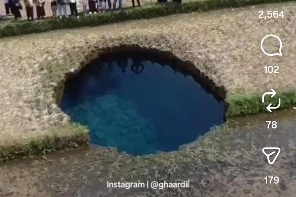 sinkhole, Debit Air Sinkhole di Limapuluh Kota Terus Bertambah dan Berwarna Kebiruan, Kok Bisa?