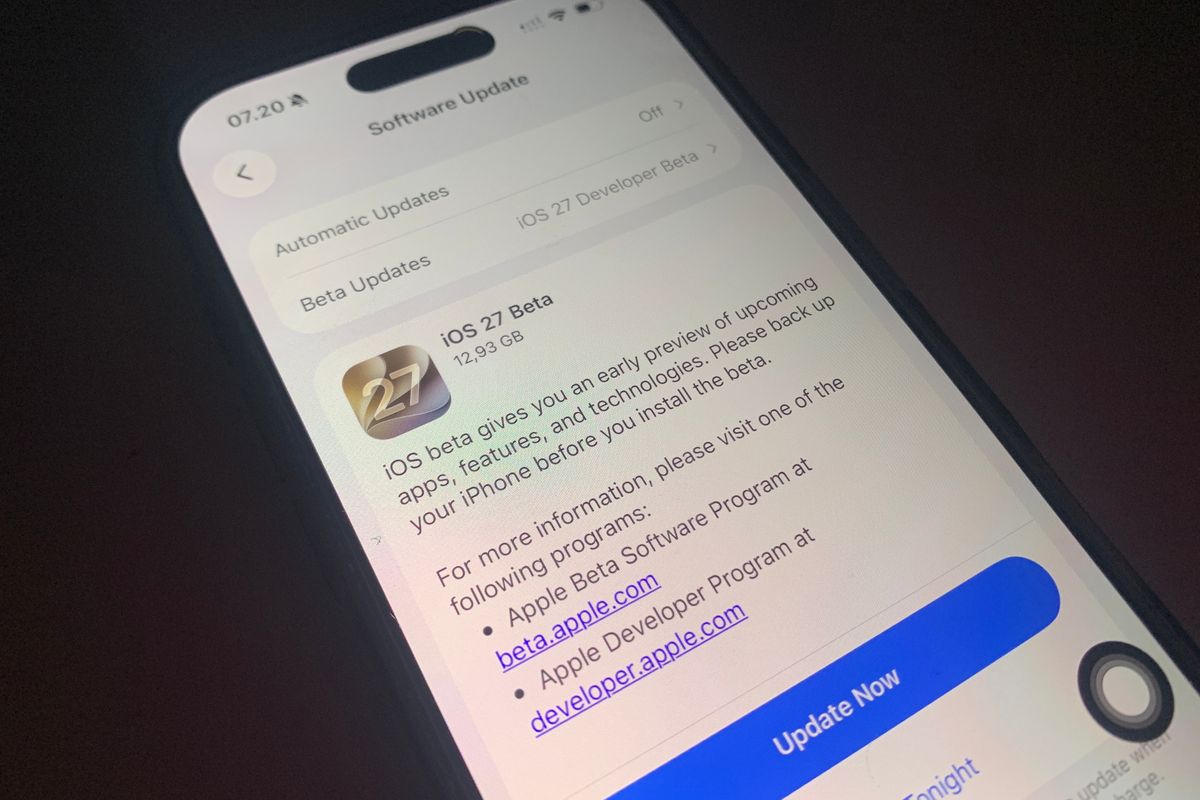 iOS 27 Beta, iOS 27 Beta Developer, risiko update iOS 27 Beta, cara update iOS 27 Beta, iOS 27 Beta Meluncur, Ini Risiko yang Perlu Diketahui Sebelum Update, Risiko update iOS 27 Beta, Cara update iOS 27 Beta di iPhone, Jadwal rilis iOS 27, Daftar iPhone yang dapat update iOS 27