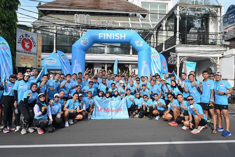 aksi donasi, Palestina, Le Minerale Running Squad, kemanusiaan, We Run Palestine, akses air bersih, air mineral, penyaluran bantuan, pelari, Le Minerale Running Squad Ubah Kilometer Lari Jadi Donasi untuk Palestina