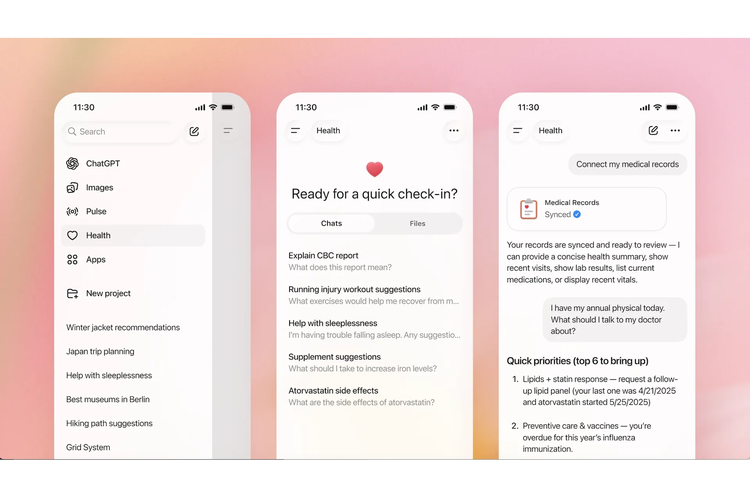 ChatGPT Health, Anthropic, medis, Microsoft, Copilot Health, rekam medis, dokter, AI Copilot, Ikuti ChatGPT dan Anthropic, Microsoft Rilis AI Kesehatan Copilot Health