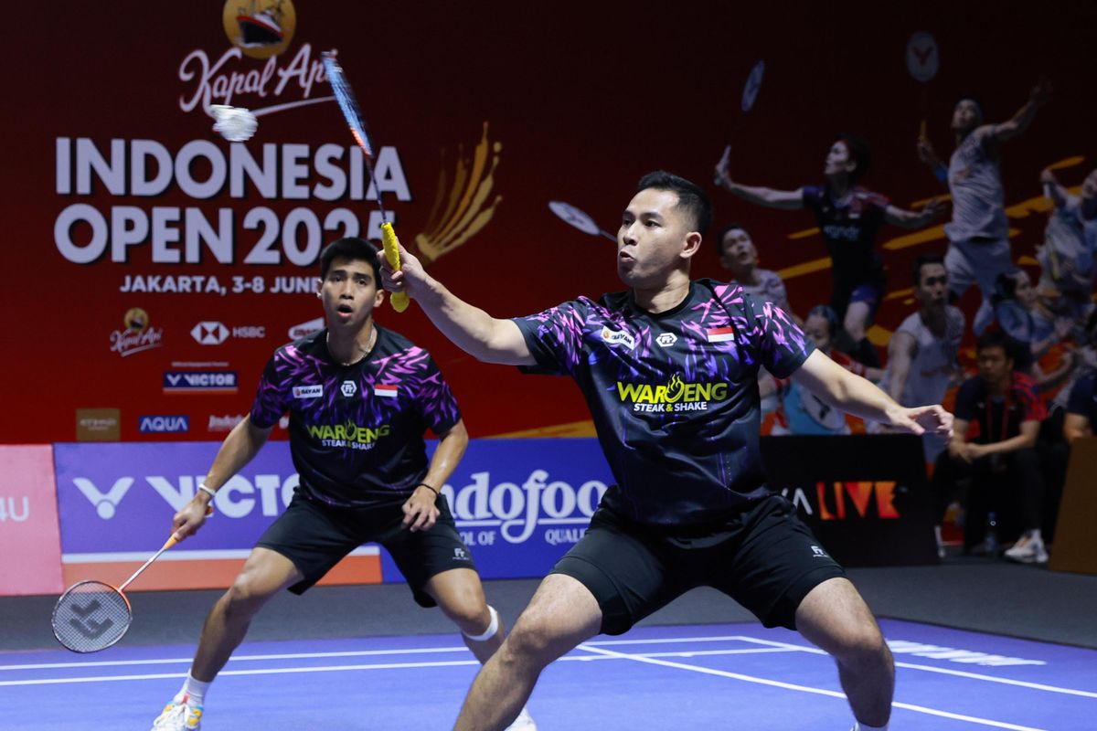 Moh Reza Pahlevi, semifinal Indonesia Open, Indonesia Open 2025, Sabar Karyaman Gutama, Sabar/Reza, Semifinal Indonesia Open, Indonesia Open 2025: Meski Cedera, Tekad Kuat Antar Sabar/Reza ke Semifinal