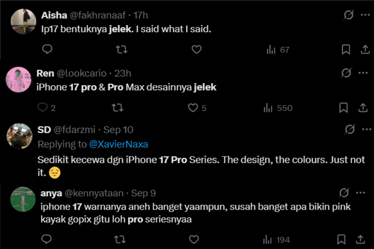 apple, iPhone 17 Pro, iPhone 17 Series, design iPhone 17 Pro, tanggapan netizen, Desain Kamera Baru iPhone 17 Pro Dikritik Warganet