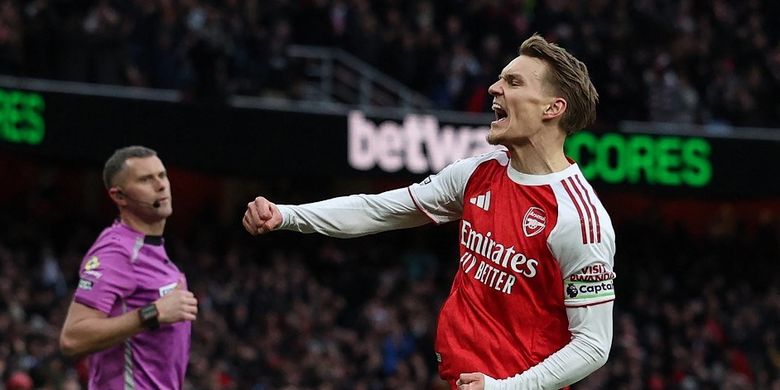 Liga Inggris, Arsenal, Martin Odegaard, Georginio Rutter, Diego Gomez, Brighton, Arsenal vs Brighton, Hasil Arsenal Vs Brighton 2-1, The Gunners Amankan Puncak Klasemen