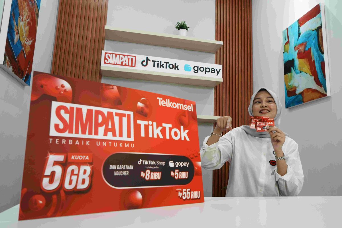 Telkomsel, Simpati TikTok, Daftar Harga Paket Simpati TikTok Telkomsel, mulai Rp 5.000, 5 GB (1 Hari) – Rp 5.000, 10 GB (7 Hari) – Rp 15.000, 12 GB (30 Hari) – Rp 35.000, 20 GB (30 Hari) – Rp 50.000, 35 GB (30 Hari) – Rp 70.000, 60 GB (30 Hari) – Rp 100.000