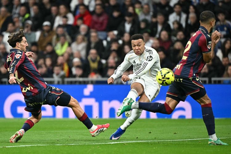 Real Madrid, Levante, Kylian Mbappe, Alvaro Arbeloa, Hasil Real Madrid Vs Levante 2-0: Gol Mbappe, Arbeloa Petik Kemenangan