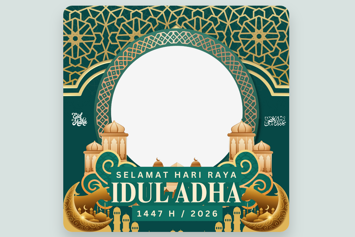 Twibbon Idul Adha 2026, Twibbon Idul Adha 1447 H, Twibbon Idul Adha 2026 keren, Download Twibbon Idul Adha 2026, Twibbon Idul Adha 2026 gratis, 150 Link Twibbon Idul Adha 2026 Islami dan Keren buat Dibagikan ke Medsos