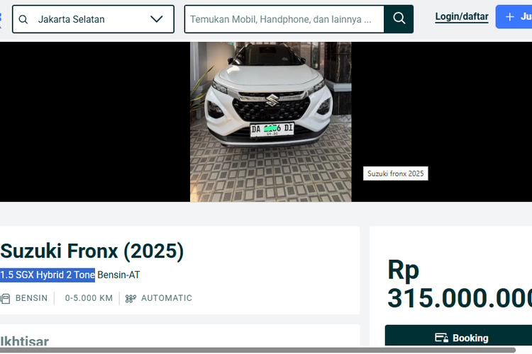 suzuki, Suzuki Fronx, Suzuki, suzuki fronx, suzuki fronx bekas, Suzuki Fronx Sudah Ada yang Dijual Bekas: Harga Rp 300 Jutaan