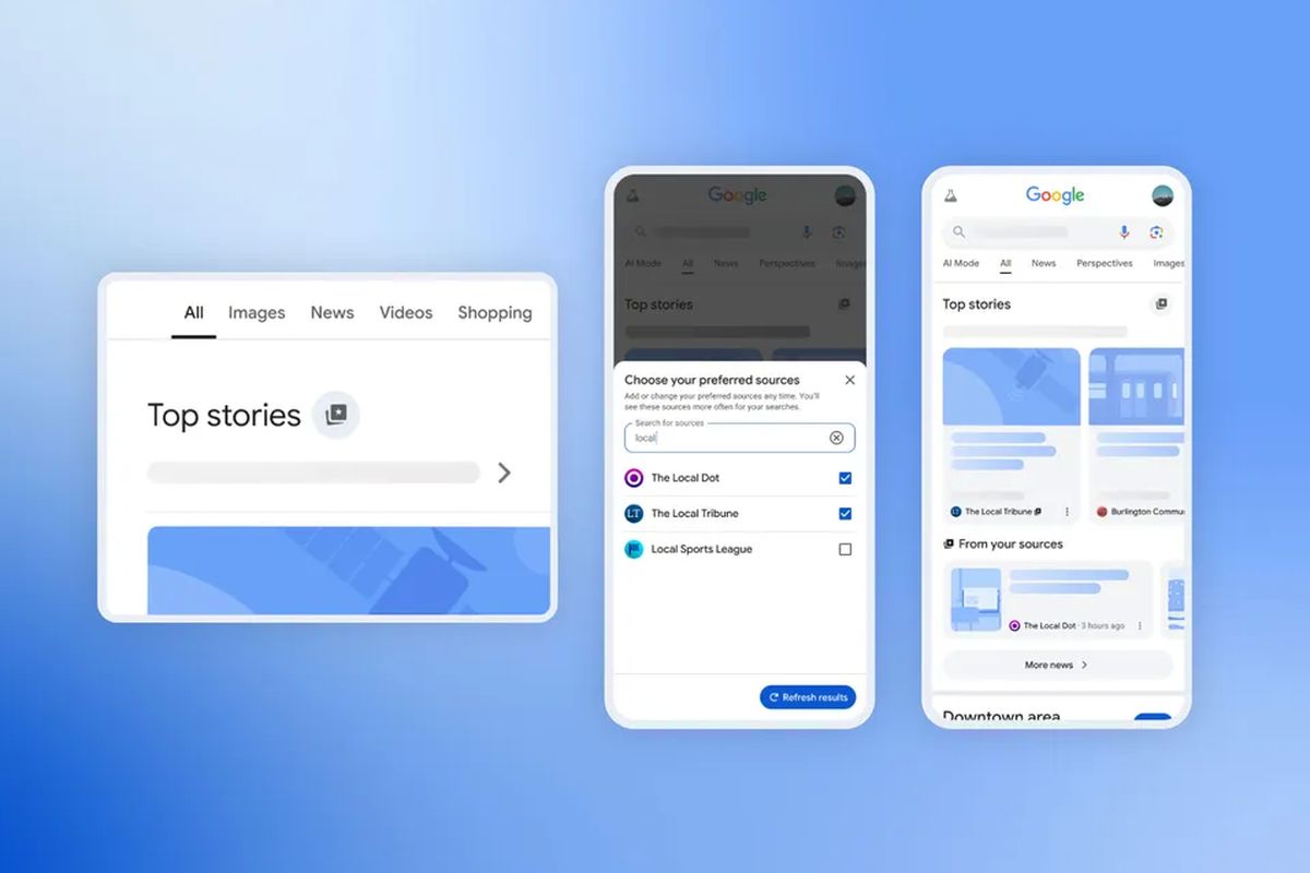 Google, search, Berita, media, Preferred Sources, Google Search Kini Bisa Disetel Sesuai Selera Berita Pengguna